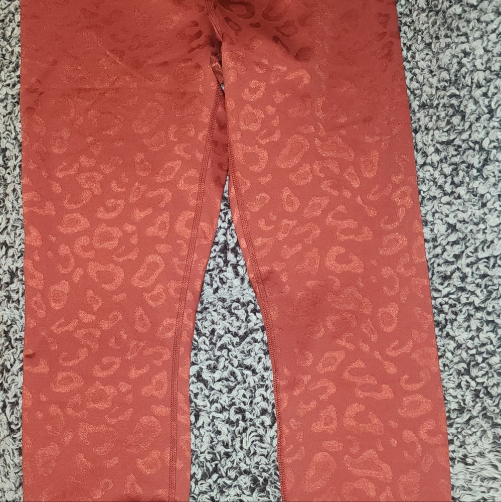 Women's (L) "Leopard Jacquard" leggings by 90 Degree by Reflex - NWT